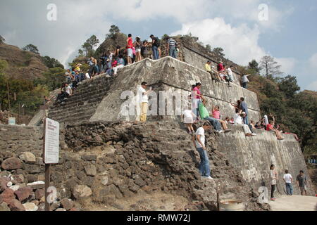Piramide di Tepoztlan in Messico, el Tepozteco. Foto Stock