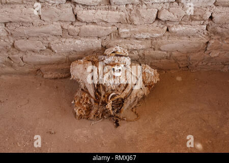 Il cimitero di Chauchilla, Nazca, Perù Foto Stock