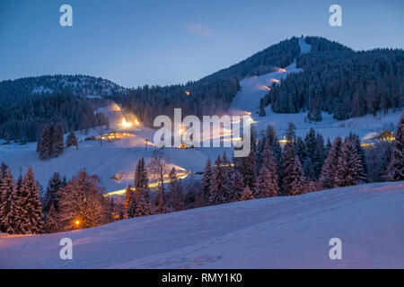 Winterlandschaft am Bürserberg Foto Stock