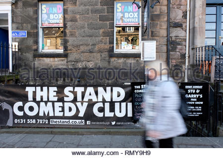 Il piedistallo Comedy Club, York Place, Edimburgo, Scozia Foto Stock