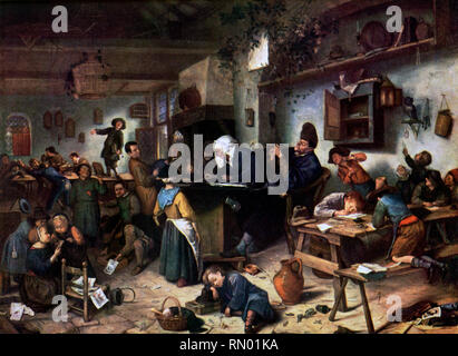 Una scuola per ragazzi e ragazze, c1670. Da Jan Steen (1625/26-1679). Foto Stock