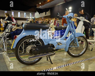 Motovespa Vespino. La maggior parte dei popolari ciclomotore in Spagna. È stato realizzato dal 1968 al 1999. Retrò Málaga 2019. Spagna. Foto Stock