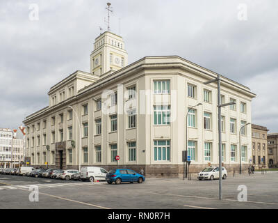 A Coruna, Spagna Febbraio 5, 2019 Post office building A Coruña Foto Stock