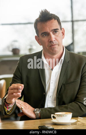 Dr Peter Frankopan in conversazione in Oxford, Inghilterra Foto Stock