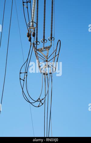 Le linee elettriche in precedenza Foto Stock