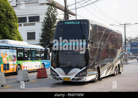 Licciana Nardi, Italia - 16 Febbraio 2019: i viaggi privati Bus . Foto a Chiangmai stazione bus. Foto Stock