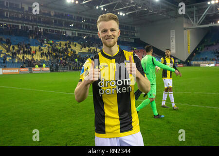 ARNHEM, 16-02-2019, stadio Gelredome, stagione 2018 / 2019, olandese Eredivisie, Vitesse player Max Clark durante la partita Vitesse - Willem II Foto Stock