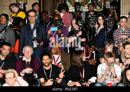 Londra, Regno Unito. 16 feb 2019. Fotografi all'indonesiano vetrina di moda - Jera a Scout di moda London Fashion Week AW19 il 16 Feb 2019, presso i Freemasons' Hall di Londra, Regno Unito. Credito: Picture Capital/Alamy Live News Foto Stock