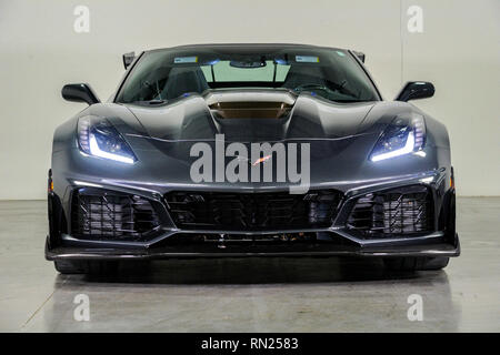 Feb 11, 2019: 2019 Chevrolet Corvette ZR1 3ZR Albert Pena/CSM Foto Stock