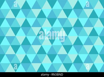 Triangolare modello senza giunture. Bassa poli sfondo geometrico. Brillanti colori blu. Print design per i tessili, poster, volantini, T-shirt,sfondi. Mosaico Illustrazione Vettoriale