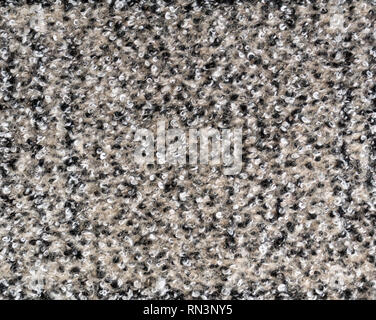 Real beige heather boucle tessuto fatto di fibre di lana di sfondo a trama. Tessuto tessitura di filato. Foto Stock