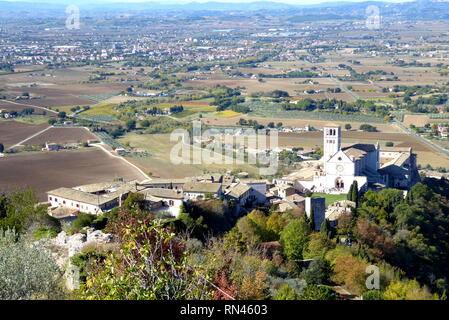 Basilica di San Francesco in Assisi, Italia Foto Stock