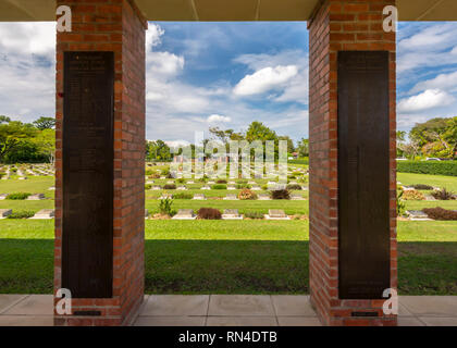 Labuan Cimitero di Guerra è un Commonwealth II Guerra Mondiale cimitero a Labuan, Malaysia. Foto Stock