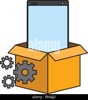 Mobile per lo sviluppo di app Illustrazione Vettoriale