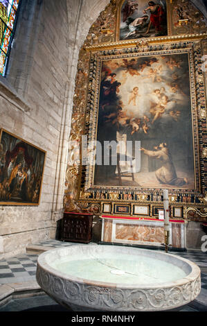 La visione de San Antonio, un 1656 dipinto di Bartolomé Esteban Murillo che era strappata e rubato dalla cattedrale di Siviglia nel 1874 prima di essere successivamente Foto Stock