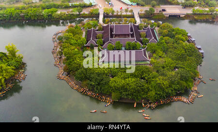 Bai Dinh Pagoda, ecoturismo Trang un tour in barca, Ninh Bình, Vietnam Foto Stock