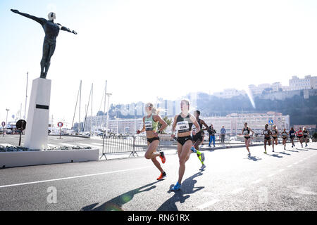 Il Principato di Monaco. Xvii Feb, 2019. Leader di gruppo a Monaco eseguire 5km Herculis. GES/sport/Generale Laureus World Sports Awards 2019, 17.02.2019 Sport: Laureus World Sports Awards 2019, febbraio 17, 2019 | Utilizzo di credito in tutto il mondo: dpa/Alamy Live News Foto Stock