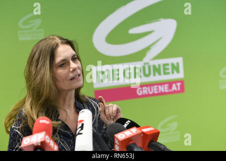 Vienna, Austria. 17 febbraio 2019. Conferenza stampa del Partito Verde Austria. L'immagine mostra Sarah Wiener. Credit: Franz PERC / Alamy Live News Foto Stock