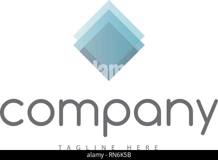 Glass Company astratto vettore blu immagine logo Illustrazione Vettoriale