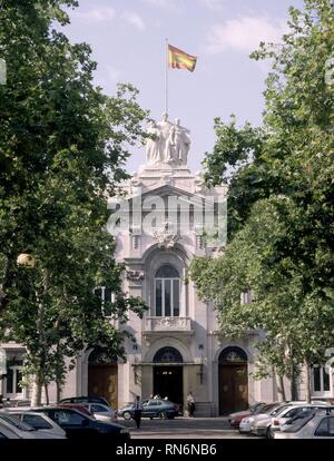 PLAZA DE LA VILLA DE PARIS-FACHADA del Tribunal Supremo. Posizione: Courthouse. MADRID. Foto Stock