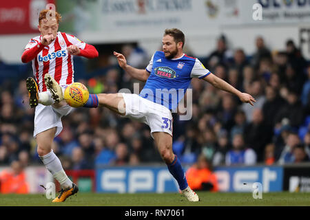 - Ipswich Town v Stoke City, Sky scommessa campionato, Portman Road, Ipswich - 16 Febbraio 2019 solo uso editoriale - DataCo restrizioni si applicano Foto Stock