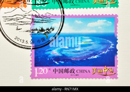 Cina - circa 1992: un timbro stampato in Cina mostra 1992- , circa 1992 Foto Stock