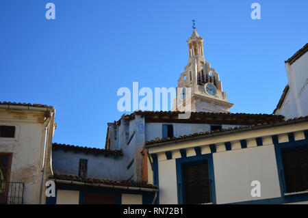 Tetti in piazza del mercato, a Xativa Spagna Foto Stock