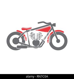 Classica icona del motociclo su sfondo bianco per grafica e web design, moderno vettore semplice segno. Concetto di Internet. Il simbolo alla moda per il design del sito web o del pulsante mobile app. Illustrazione Vettoriale