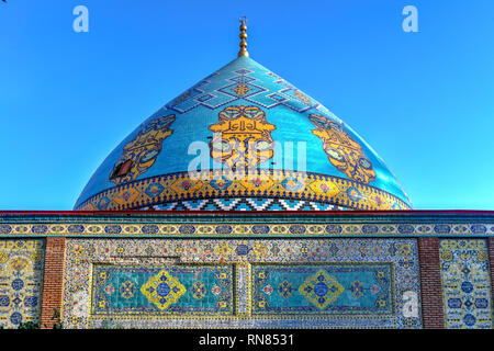 La Moschea Blu a Yerevan, Armenia. La Moschea istituito nel 1765 e ricostruita tra il 1996 e il 1999 dalla Repubblica Islamica dell Iran Foto Stock