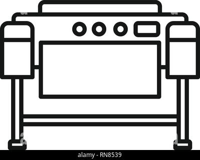 Stampa plotter icona. Profilo stampante plotter icona vettoriali per il web design isolato su sfondo bianco Illustrazione Vettoriale