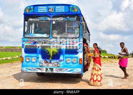 Lanka Ashok Leyland Bus, la città di Jaffna, Jaffna nello Sri Lanka Foto Stock