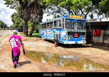 Lanka Ashok Leyland Bus, la città di Jaffna, Jaffna nello Sri Lanka Foto Stock