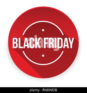 Venerdì nero Firma Timbro Illustrazione Vettoriale