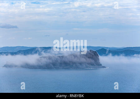 Bellissima Isola di Lion a Broken Bay. Sydney, Nuovo Galles del Sud, Australia Foto Stock