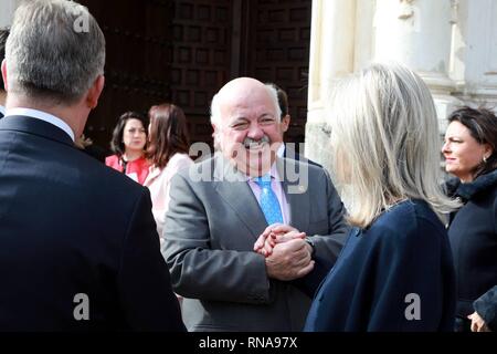 Durante la consegna delle medaglie d'oro al Merito in Belle Arti 2019 a Cordoba, lunedì, 18 febbraio 2019. Cordon premere Foto Stock