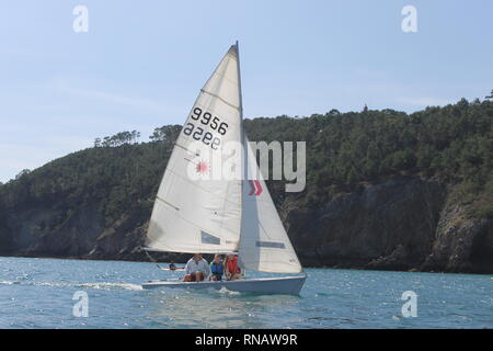 Il laser vela leggera al largo della Bretagna Francia 5 Foto Stock