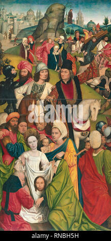 Derick Baegert ((?), ca. 1440 - Wesel, ca. 1515). Cristo portacroce (1477 - 1478). Olio su pannello. 87 x 98 cm. Museo: Museo Nacional Thyssen-Bornemisza, Madrid. Foto Stock