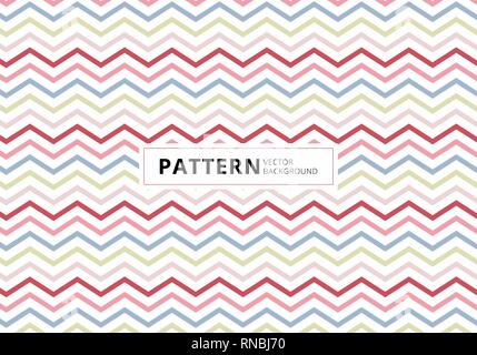 Abstract blu, rosa, colore rosso chevron pattern su sfondo bianco. Illustrazione Vettoriale Illustrazione Vettoriale