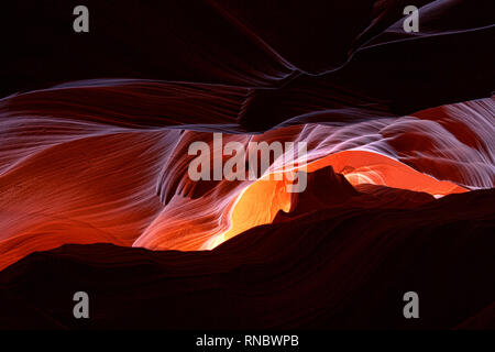 Famoso Antelope Canyon oltre le regole della tribù Navajo , Arizona, Stati Uniti d'America Foto Stock