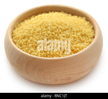 Il cous cous a nord cucina africana su sfondo bianco Foto Stock