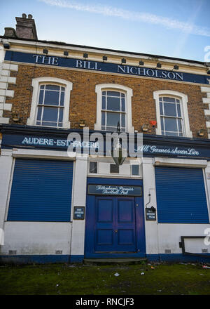 Tottenham Londra REGNO UNITO - il famoso Bill Nicholson pub per sprona i tifosi di calcio Foto Stock