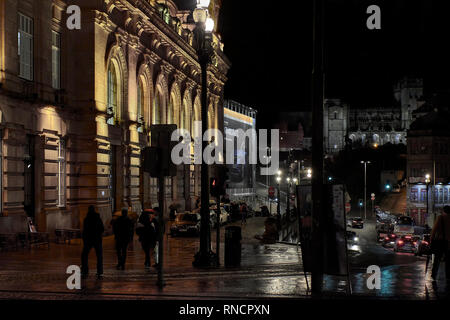 San Bento stazione ferroviaria costruita sui resti del vecchio convento nella città di Porto, Portogallo, Europa Foto Stock