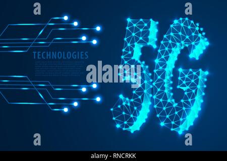5G globale della tecnologia di rete sfondo, vettore, illustrazione, eps 10 file Illustrazione Vettoriale