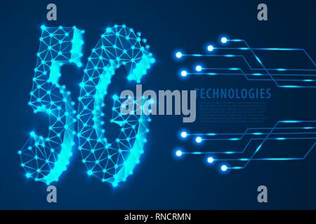 5G globale della tecnologia di rete sfondo, vettore, illustrazione, eps 10 file Illustrazione Vettoriale
