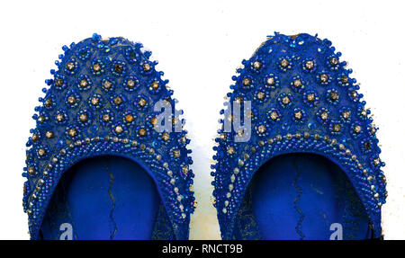 Indian,khussa pakistano,scarpe matrimonio. Foto Stock