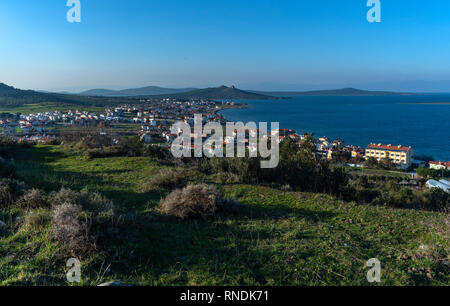 L'unica isola aperta a insediamento in 22 isole, che sono chiamati Ayvalık Adalar in Ayvalık Bay, è Alibey. È la quarta più grande isola del Mar Egeo S Foto Stock