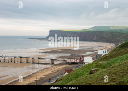 La spiaggia di cambs, North Yorkshire, Inghilterra Foto Stock