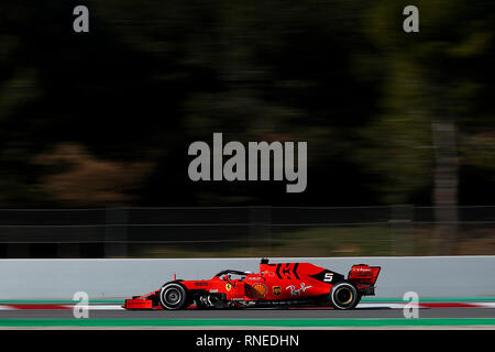 Montmelo, Spagna. 18 Febbraio, 2019. Sebastian Vettel Ferrari SF90 al Montmelò di Barcellona 18-02-2019 Circuit de Catalunya Formula 1 Test 2019 Foto Federico Basile/Insidefoto Credito: insidefoto srl/Alamy Live News Foto Stock