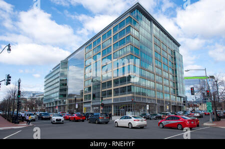 Massachusetts Ave e 9th Street NW, Washington, DC. Foto Stock