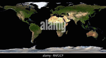 Mappa terrestre vista aerea. Il rendering 3D Foto Stock